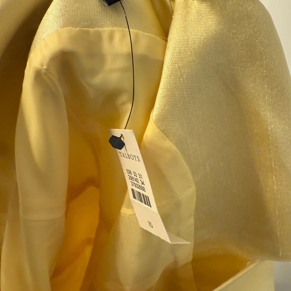 Talbots Yellow Midi Dress Silk Blend *NWT* - Picture 4 of 12